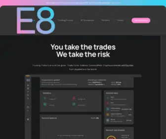 E8Funding.com(Learn and Earn with E8 Markets) Screenshot