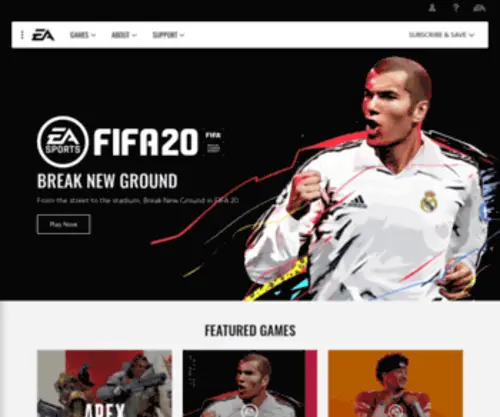 EA.com(We exist to inspire the world through Play. Electronic Arts) Screenshot