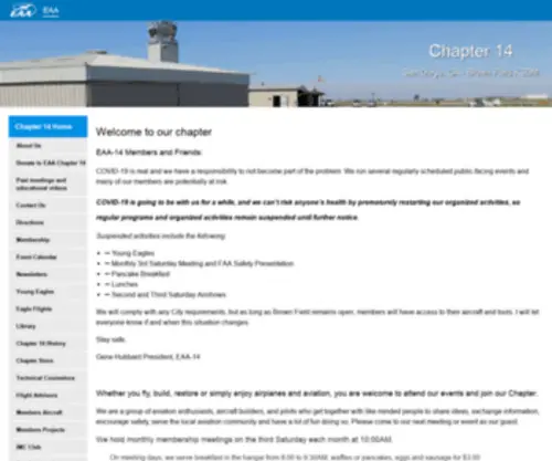 Eaa14.org(EAA Chapter 14) Screenshot