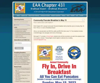 Eaa431.org(Cheeseland Chapter EAABrodhead) Screenshot