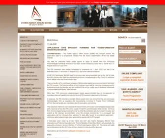 Eaab.org.za(The Estate Agency Affairs Board) Screenshot