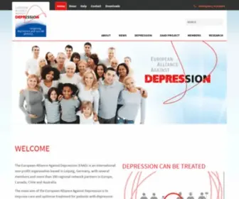 Eaad.net(European alliance against depression) Screenshot