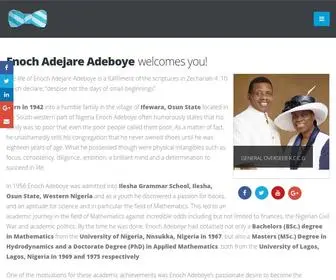 Eaadeboye.com(The Official Website of Pastor Enoch Adejare Adeboye) Screenshot