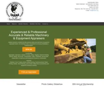 Eaana.org(Equipment Appraisers Association of North America) Screenshot