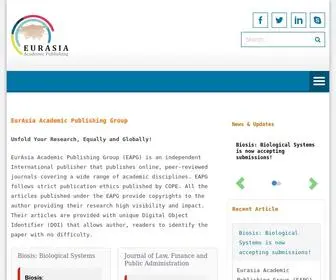 Eaapublishing.org(Eurasia Academic Publishing Group) Screenshot