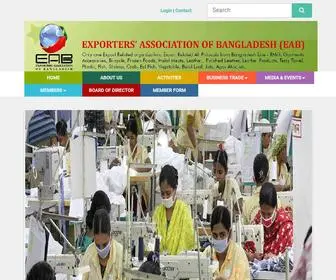 Eabbd.com(Exporters association of Bangladesh) Screenshot