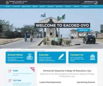 Eacoed.edu.ng(Emmanuel Alayande College Of Education) Screenshot