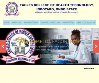 Eacohtech.com(Eagles College of Health Technology) Screenshot