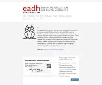 Eadh.org(The European Association for Digital Humanities) Screenshot