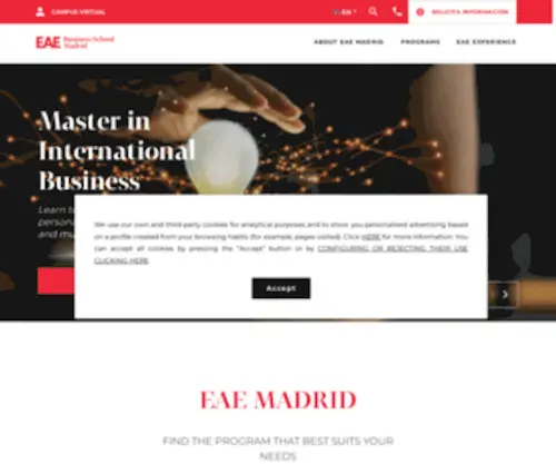 Eaemadrid.com(Escuela de Negocios en Madrid) Screenshot