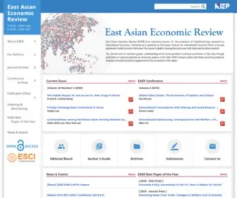 Eaerweb.org(East Asian Economic Review) Screenshot
