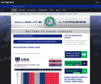 Eaganlacrosse.org(The Eagan Lacrosse Association) Screenshot