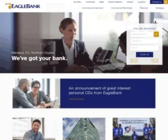 Eaglebankcorp.com(Business and Personal Banking in Washington) Screenshot