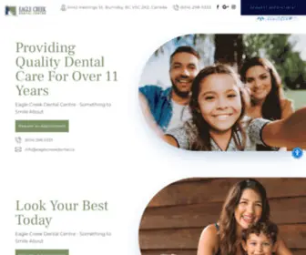 Eaglecreekdental.ca(Dentist in Burnaby) Screenshot