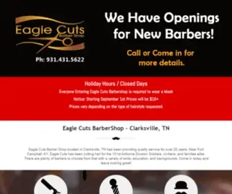 Eaglecuts.com(Eagle Cuts Barbershop Clarksville TN) Screenshot