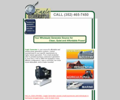 Eaglegen.com(Wholesale source for Diesel and Gas Generators) Screenshot