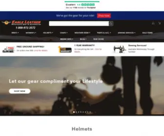 Eagleleather.com(Eagle Leather the largest motorcycle apparel retailer in the northwest) Screenshot