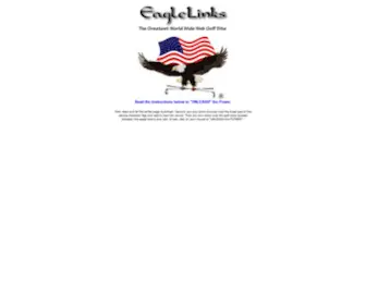 Eaglelinks.com(Click on the eagle to access the greatest World Wide Web golf site) Screenshot