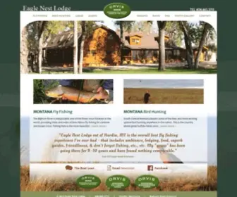 Eaglenestlodge.com(Montana Fly Fishing Lodge & Bird Hunting) Screenshot