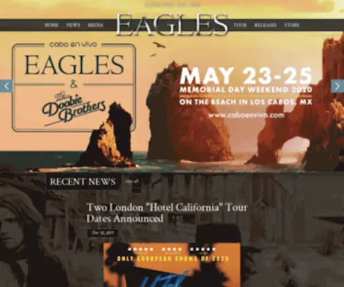 Eaglesband.com(Eagles) Screenshot
