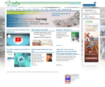 Eahp.eu(European Association of Hospital Pharmacists) Screenshot