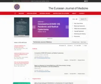 Eajm.org(The Eurasian Journal of Medicine) Screenshot