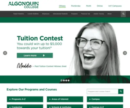 Ealgonquin.ca(Ealgonquin) Screenshot