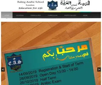 Ealingarabicschool.com(We are a Saturday School which) Screenshot