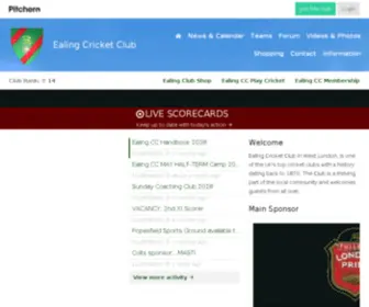 Ealingcc.co.uk(Ealing Cricket Club) Screenshot