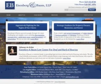 Eandblaw.com(Eisenberg & Baum) Screenshot