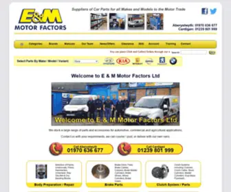 Eandmmotorfactors.co.uk(E and M Motor Factors Car Parts Van Parts Cardigan Aberystwyth Car Parts Delivery west wales Mechanics) Screenshot