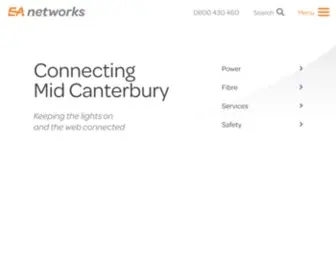 Eanetworks.co.nz(Electricity and Fibre Networks in Mid Canterbury) Screenshot