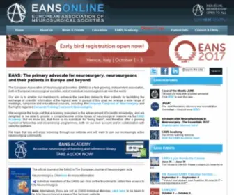 Eans.org(European Association of Neurosurgical Societies) Screenshot