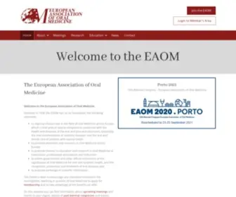 Eaom.eu(Serving as a link between Dentistry and Medicine) Screenshot