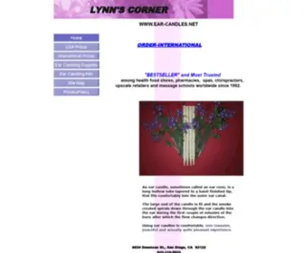 Ear-Candles.net(Lynn's Corner Professional Grade Ear Candles at Wholesale Prices since 1992 Ear Candles by Lynn' s Corner) Screenshot