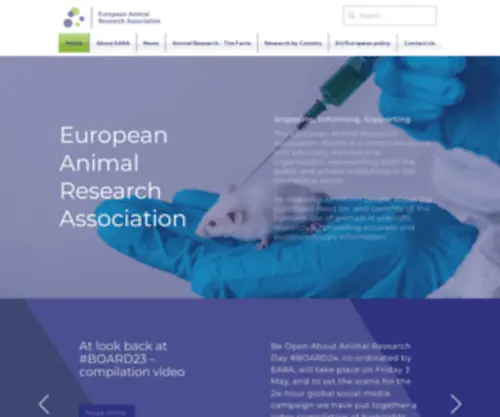 Eara.eu(European Animal Research Association) Screenshot