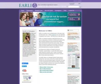 Earlistudy.org(Earli autism study The EARLI Study) Screenshot