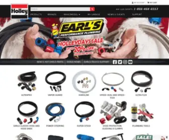 Earls.com(Earl's Performance Pluming) Screenshot
