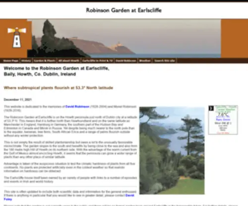 Earlscliffe.com(Robinson Garden at Earlscliffe Dublin) Screenshot