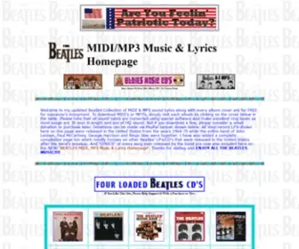 Earlybeatles.com(Beatles MIDI/MP3 Music & Lyrics) Screenshot