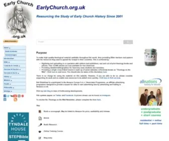 Earlychurch.org.uk(Free Resources for Students of the History of the Early Christian Church) Screenshot