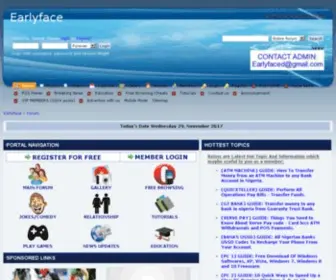 Earlyface.com.ng(EarlyFace Forum) Screenshot