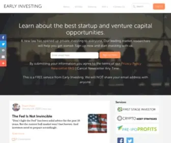 Earlyinvesting.com(Early Investing) Screenshot