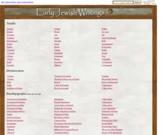 Earlyjewishwritings.com(Early Jewish Writings) Screenshot