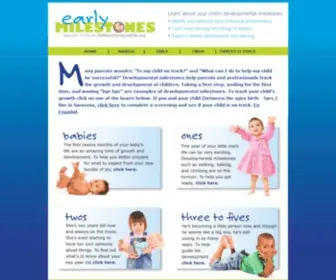 Earlymilestones.com(Early Milestones) Screenshot