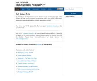 Earlymoderntexts.com(Early Modern Texts) Screenshot