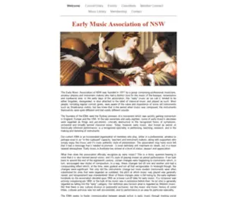 Earlymusicnsw.com(Earlymusicnsw) Screenshot