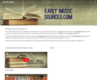 Earlymusicsources.com(Earlymusicsources) Screenshot
