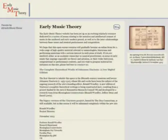 Earlymusictheory.org(Early Music Theory) Screenshot