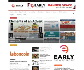 Earlynewspaper.com(Early Newspaper) Screenshot